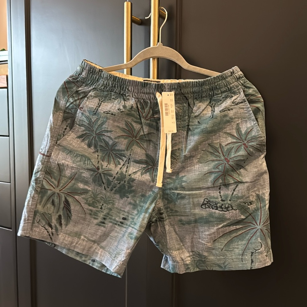 J. CREW MEN’S TROPICAL COTTON SHORTS